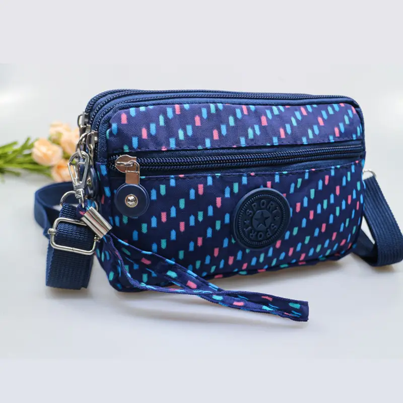 Pink Heart Crossbody Bag with 4 Zippers for Women
