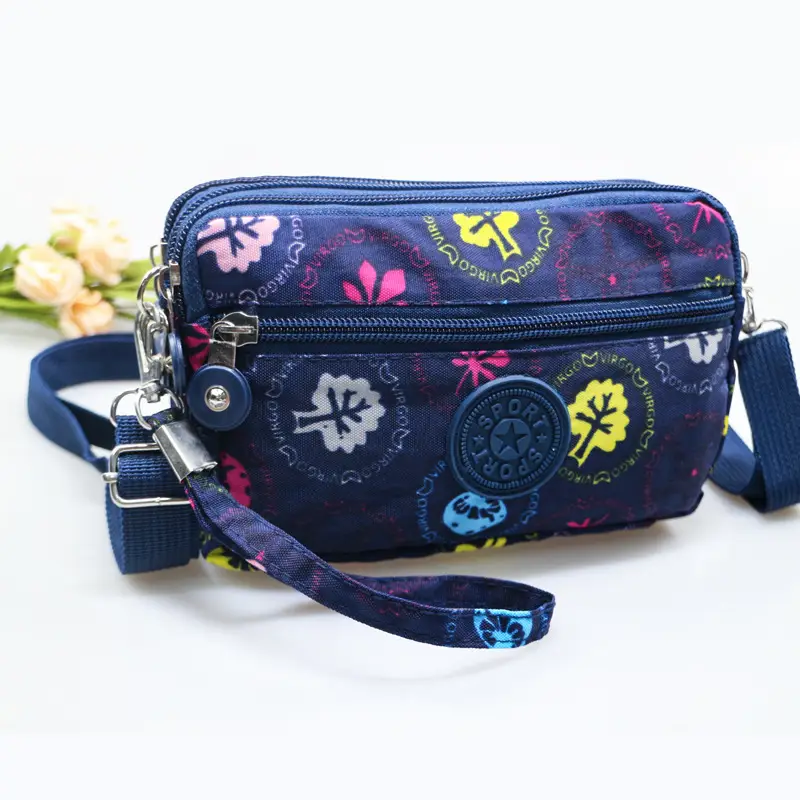 Pink Heart Crossbody Bag with 4 Zippers for Women