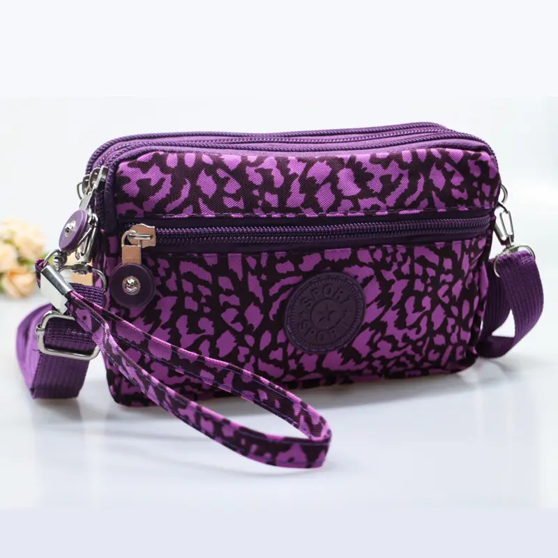 Pink Heart Crossbody Bag with 4 Zippers for Women