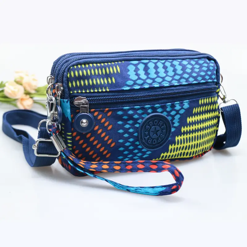 Pink Heart Crossbody Bag with 4 Zippers for Women