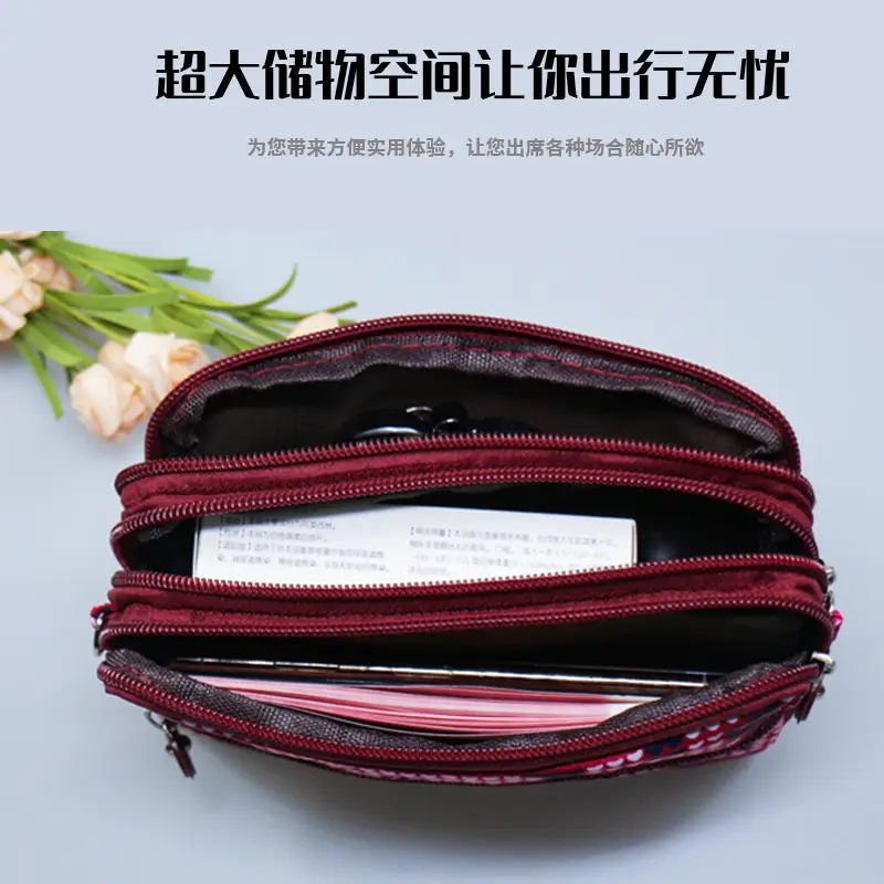 Pink Heart Crossbody Bag with 4 Zippers for Women