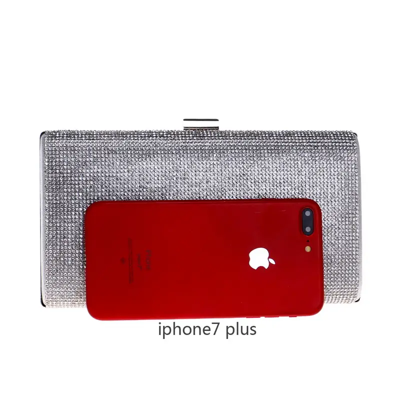 Silver Rhinestone Clutch Bag for Women Evening Party
