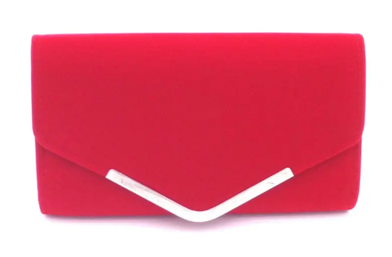 Red Velvet Evening Clutch for Women