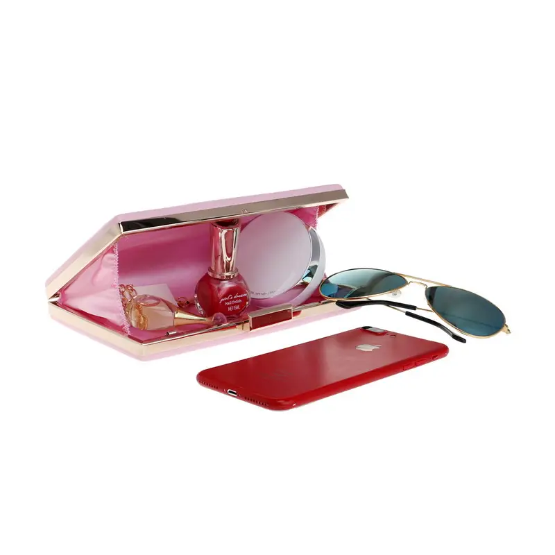 Pink Women's Clutch Bag Evening Party Use