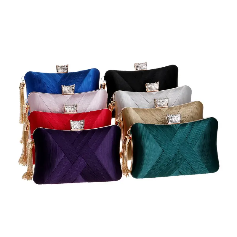 Women's Gold Tassel Evening Clutch Bag
