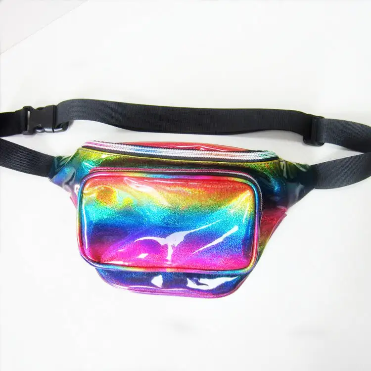 Women Holographic Waist Bag Neon Colorful Sports Crossbody