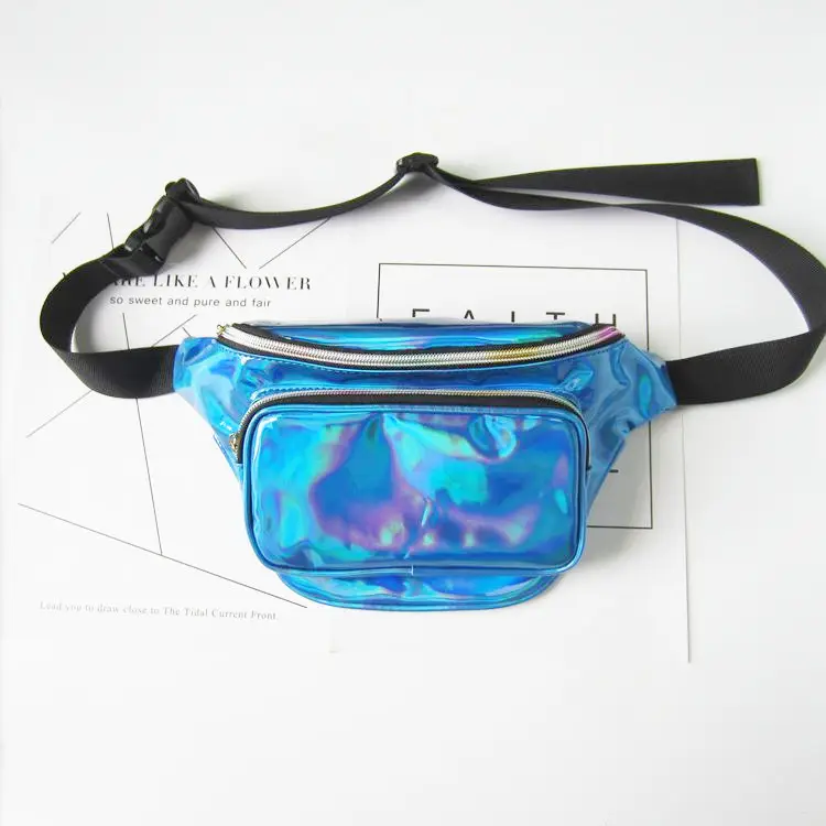 Women Holographic Waist Bag Neon Colorful Sports Crossbody