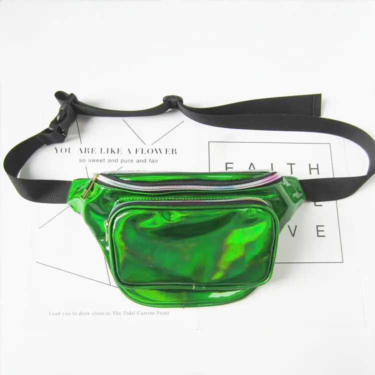 Women Holographic Waist Bag Neon Colorful Sports Crossbody