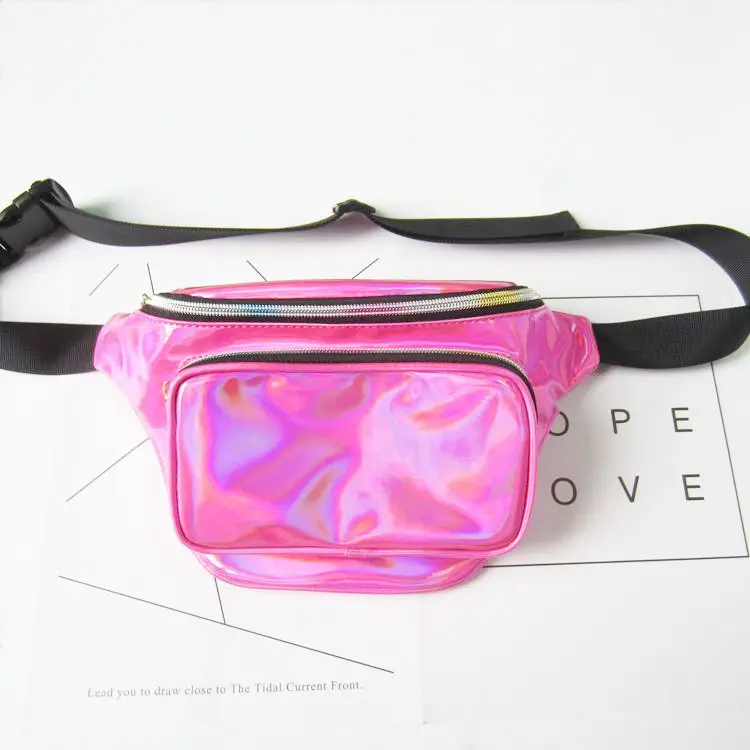 Women Holographic Waist Bag Neon Colorful Sports Crossbody