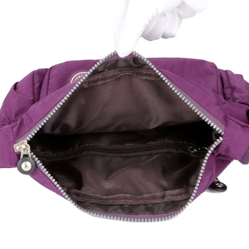 Women's Waterproof Nylon Crossbody Bag Dark Blue Casual