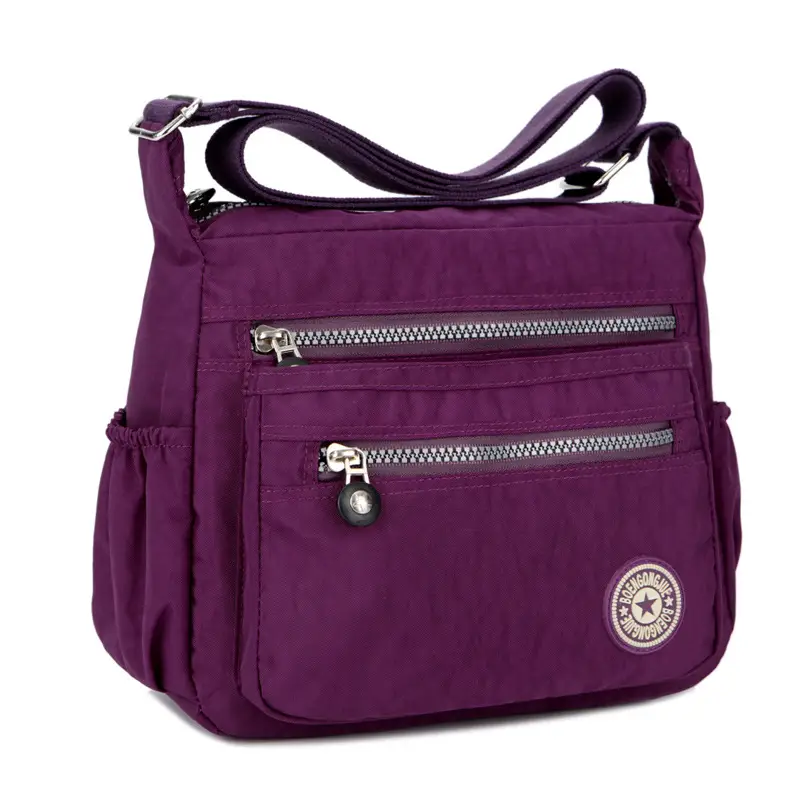 Women's Waterproof Nylon Crossbody Bag Dark Blue Casual