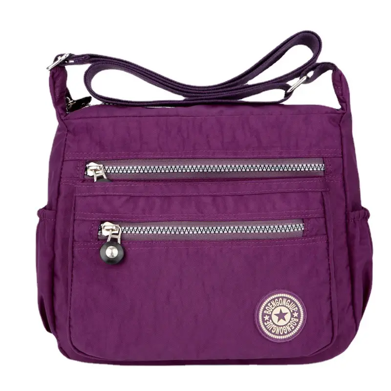 Women's Waterproof Nylon Crossbody Bag Dark Blue Casual