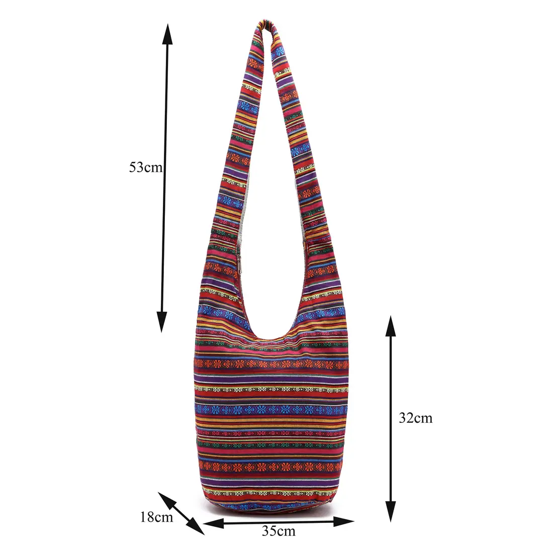 Women Ethnic Printed Linen Shoulder Bag