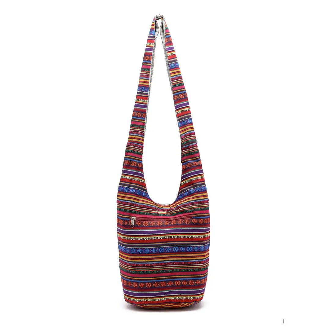 Women Ethnic Printed Linen Shoulder Bag