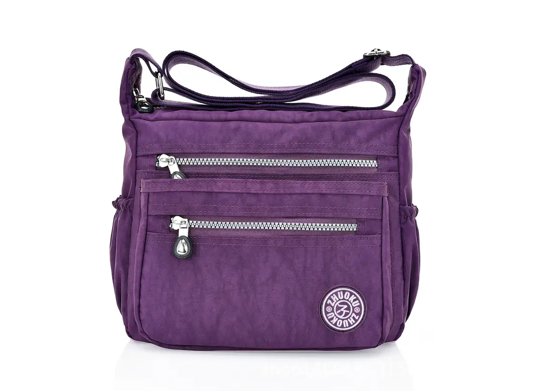 Women Nylon Waterproof Crossbody Bag Pink