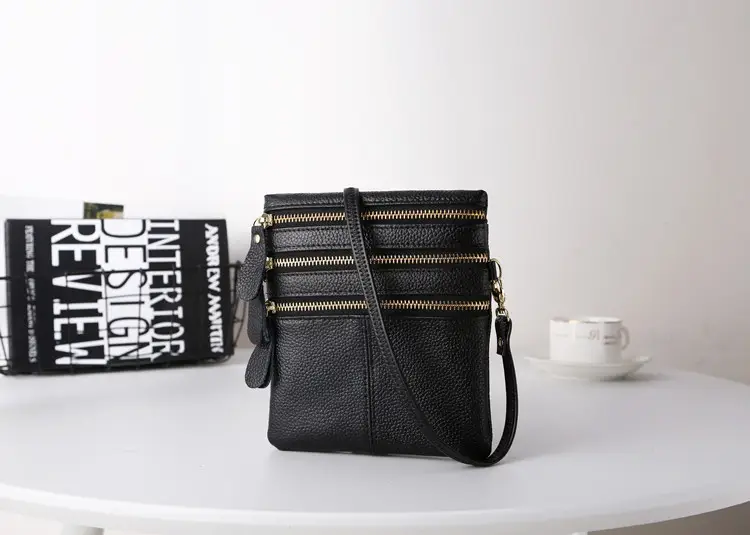Red Leather Crossbody Bag for Women Daily Use