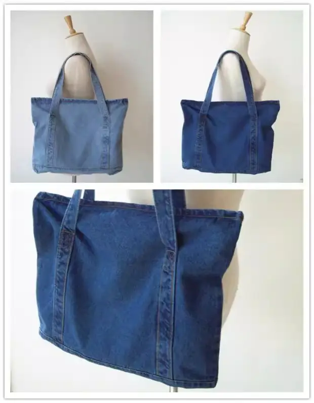 Denim Tote Bag for Women Large Shoulder Bag
