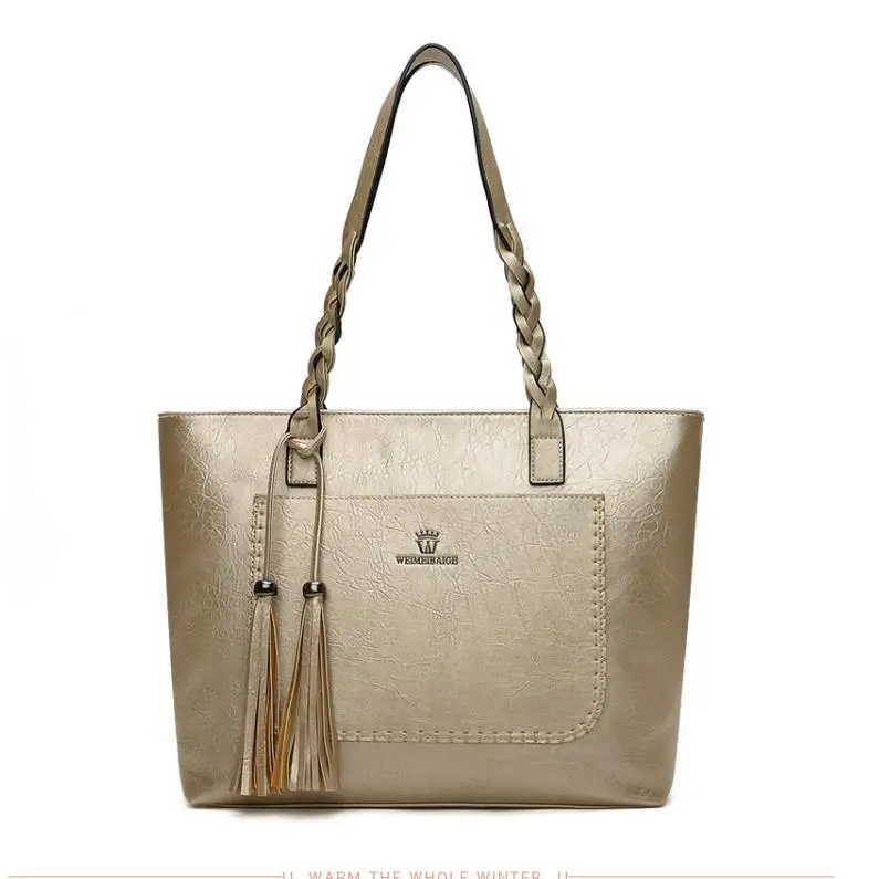 Women's Brown Tassel Shoulder Bag Premium Quality