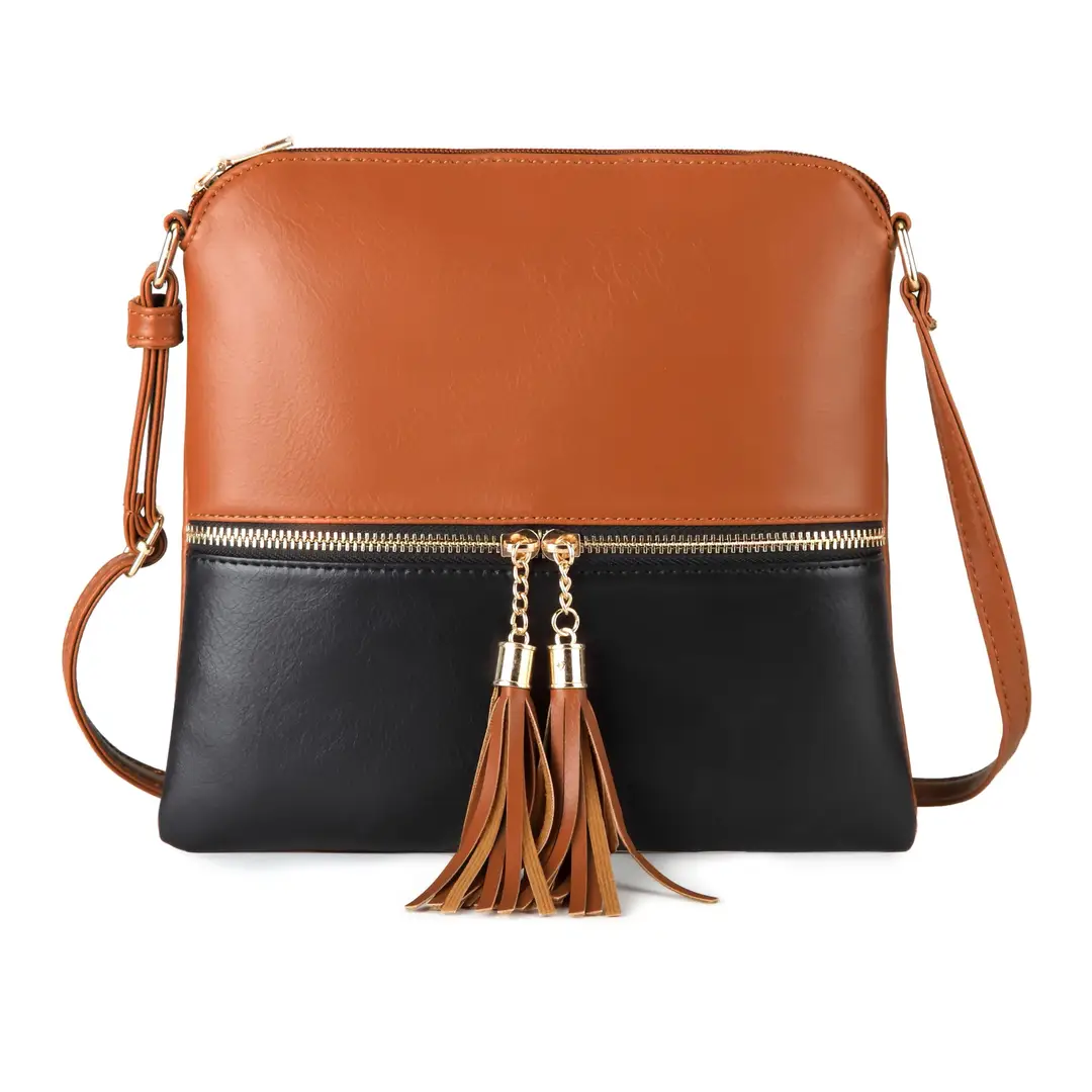 Black Tassel Crossbody Bag for Women