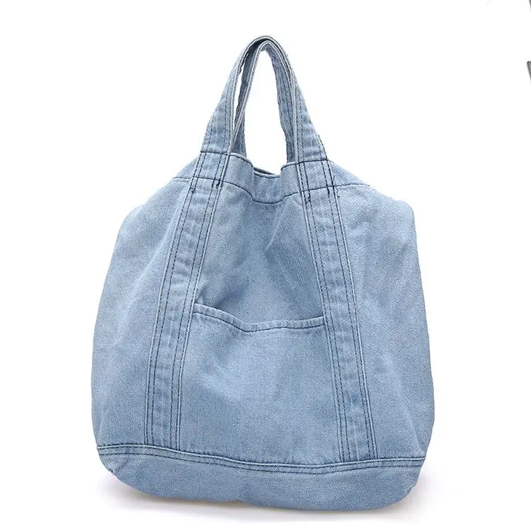 Dark Blue Denim Shoulder Bag for Women Daily Use