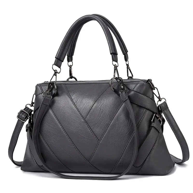Black White Chevron Shoulder Bag for Women