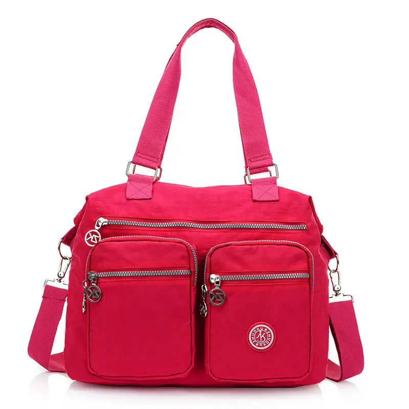 Purple Zippered Shoulder Bag for Women