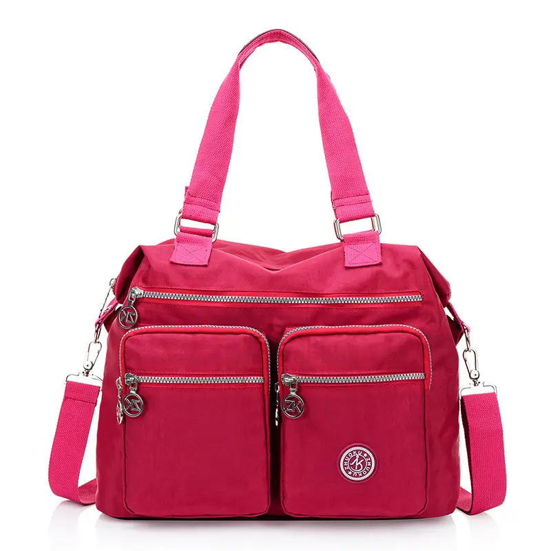 Purple Zippered Shoulder Bag for Women