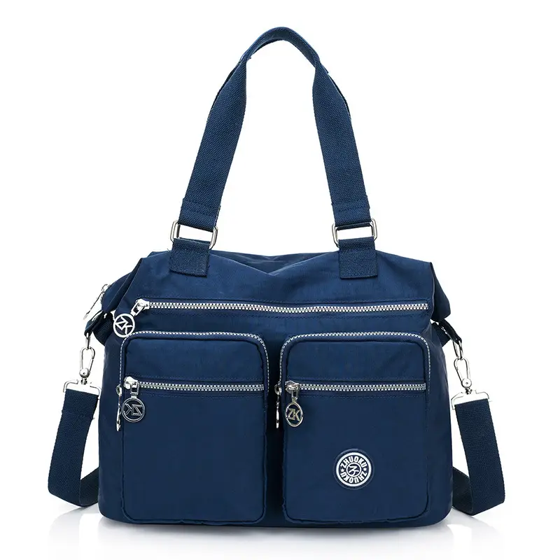 Purple Zippered Shoulder Bag for Women