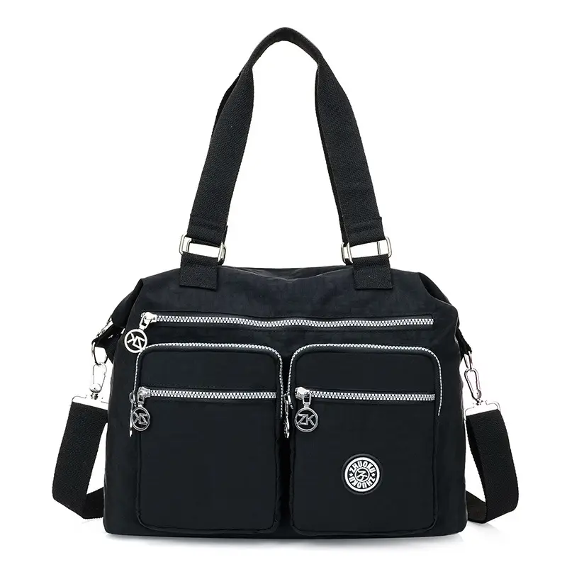Purple Zippered Shoulder Bag for Women
