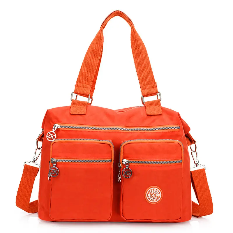 Purple Zippered Shoulder Bag for Women