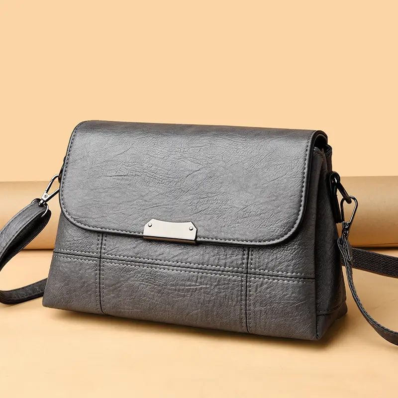 Black Crossbody Messenger Bag for Women, Premium Polyester, Daily Use
