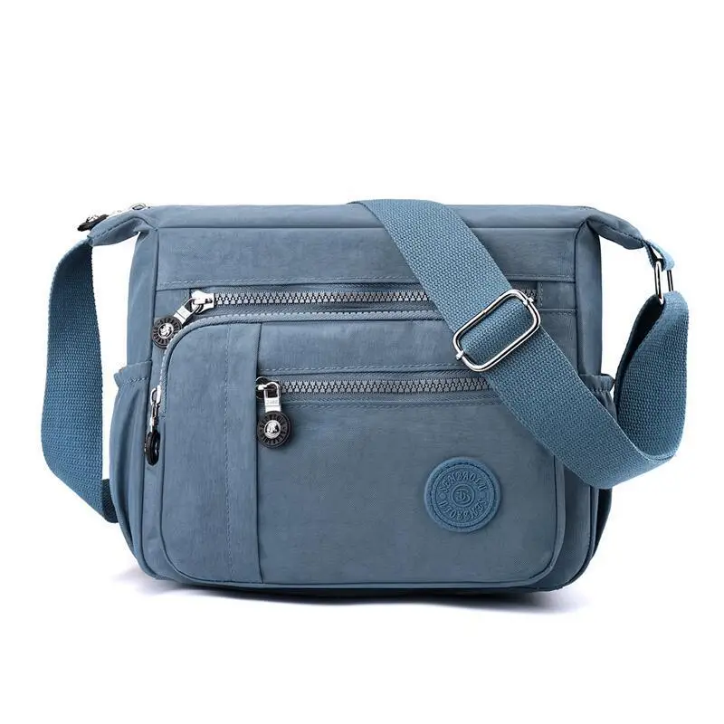 Women Nylon Messenger Bag Multi Compartment Casual Shoulder Bag