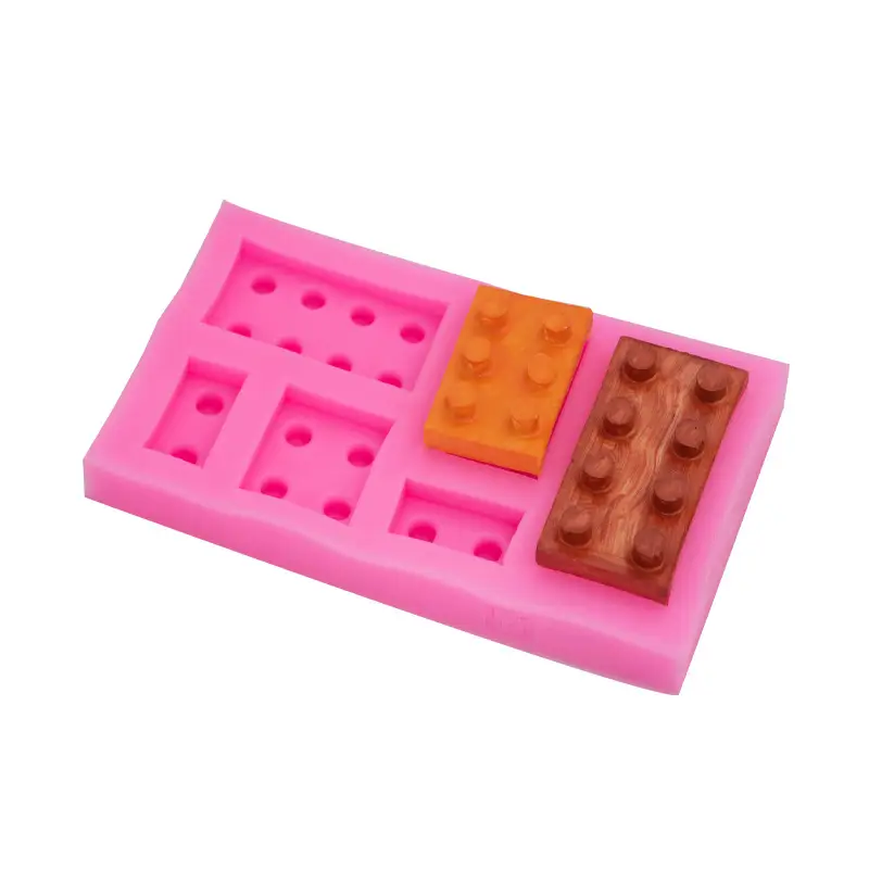 Pink Silicone Lego Molds for Kids Crafts