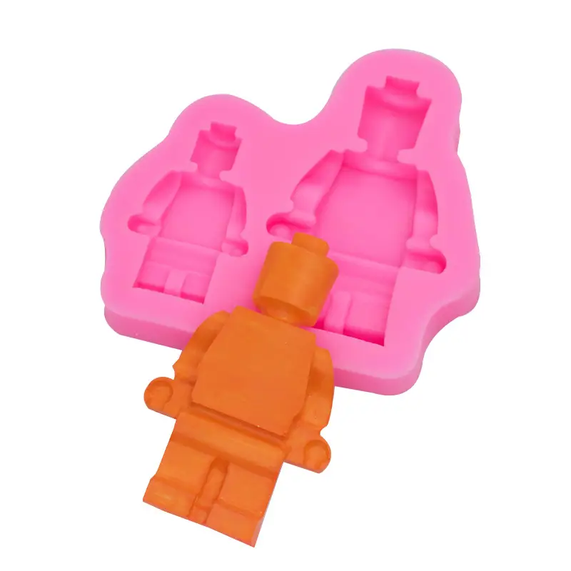 Pink Silicone Lego Molds for Kids Crafts