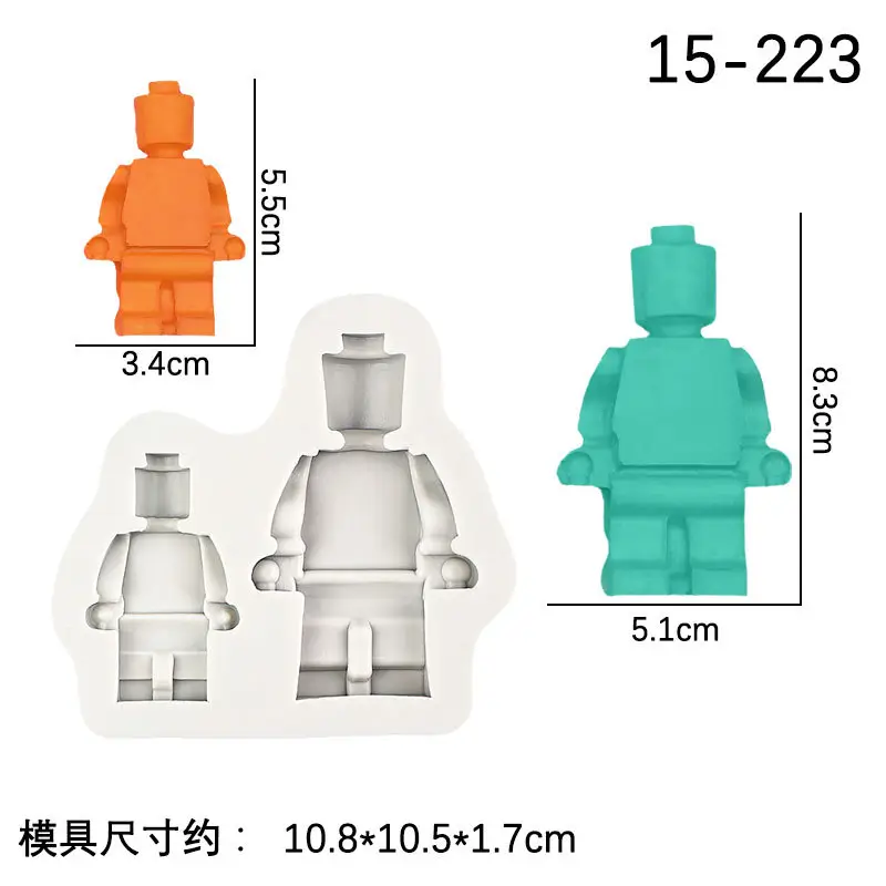 Pink Silicone Lego Molds for Kids Crafts