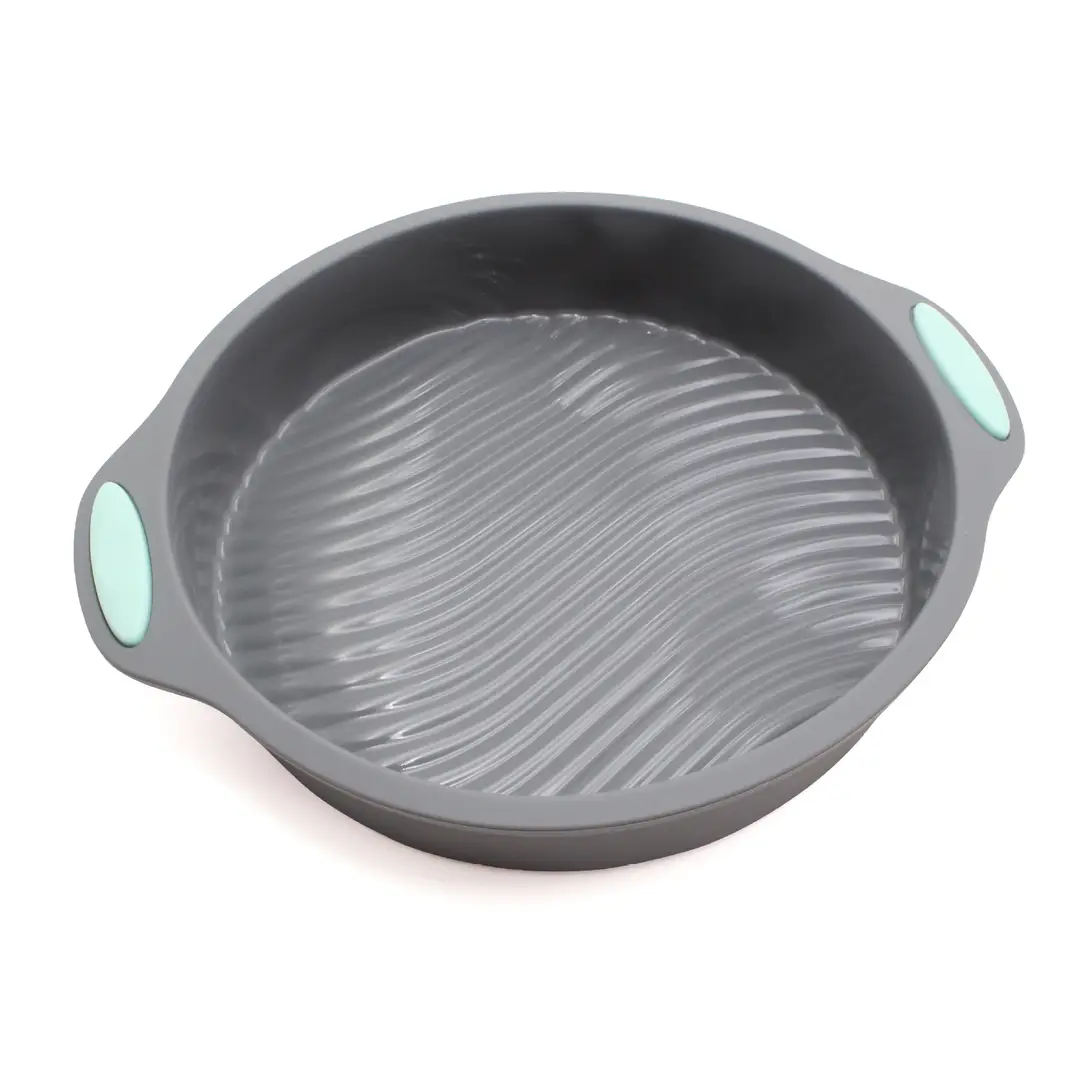 9 Inch Silicone Cake Mold with Green Handles