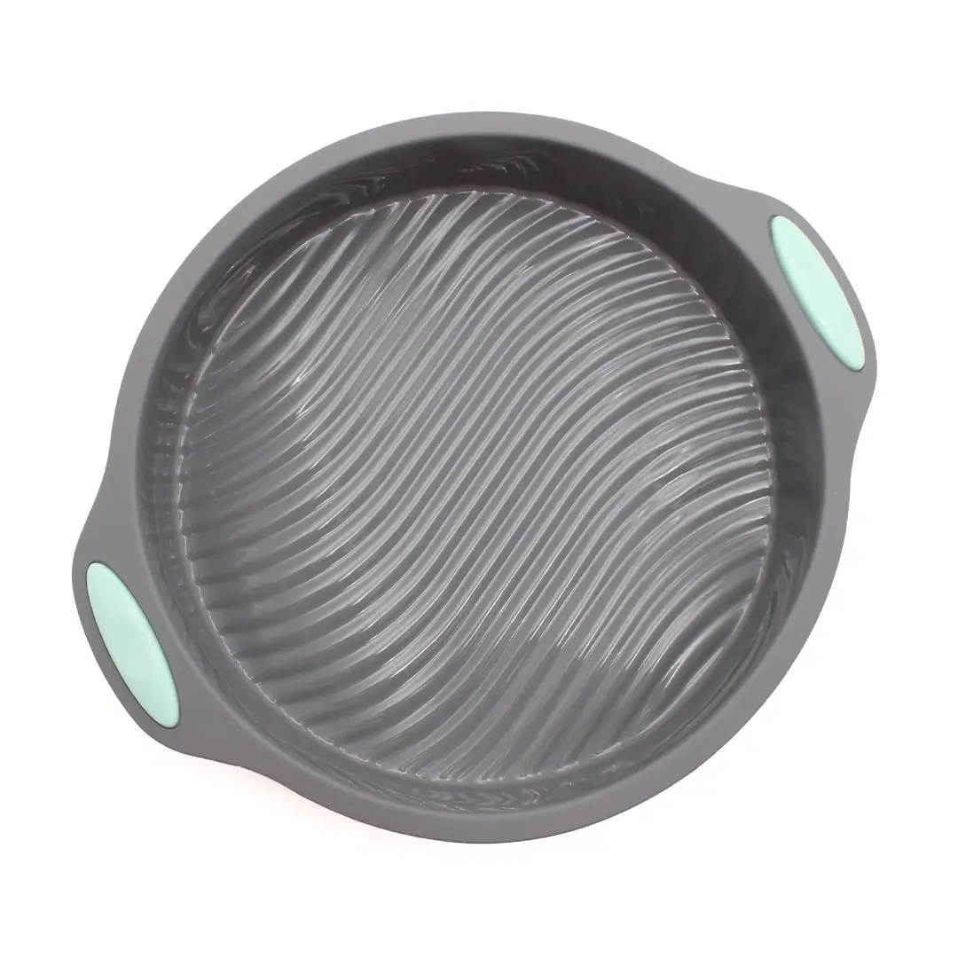 9 Inch Silicone Cake Mold with Green Handles
