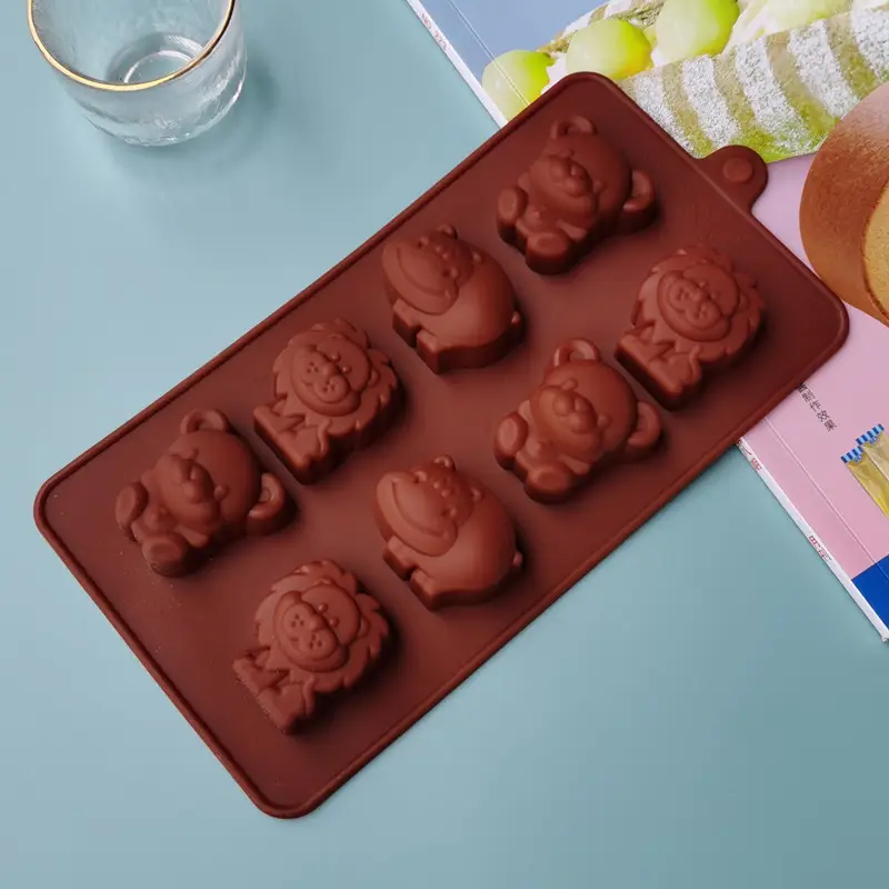 Silicone Bear & Lion Chocolate Mould for Kids & Home