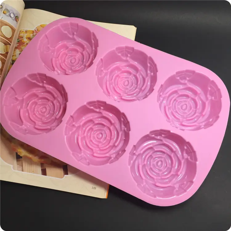 Pink Rose Silicone Cake Mould for Baking