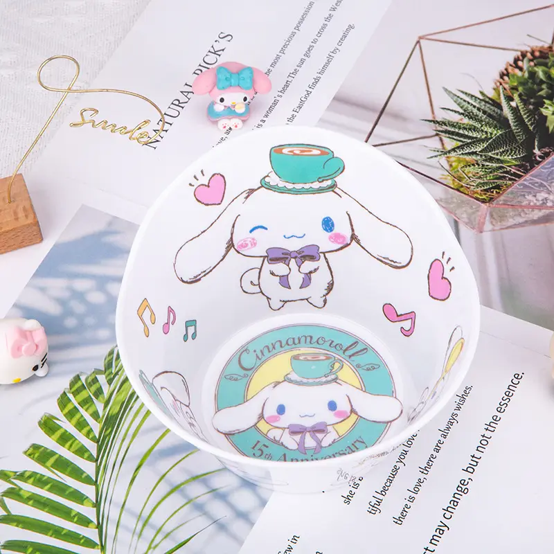 Children Cartoon Melamine Feeding Bowls Set
