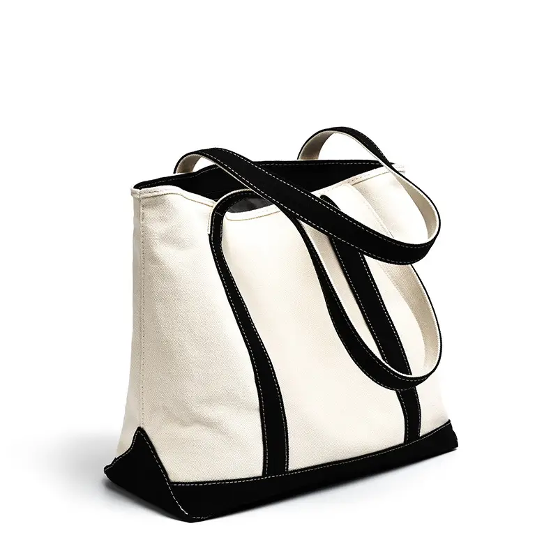 Canvas Tote Bag Black Red Green for Students & Women