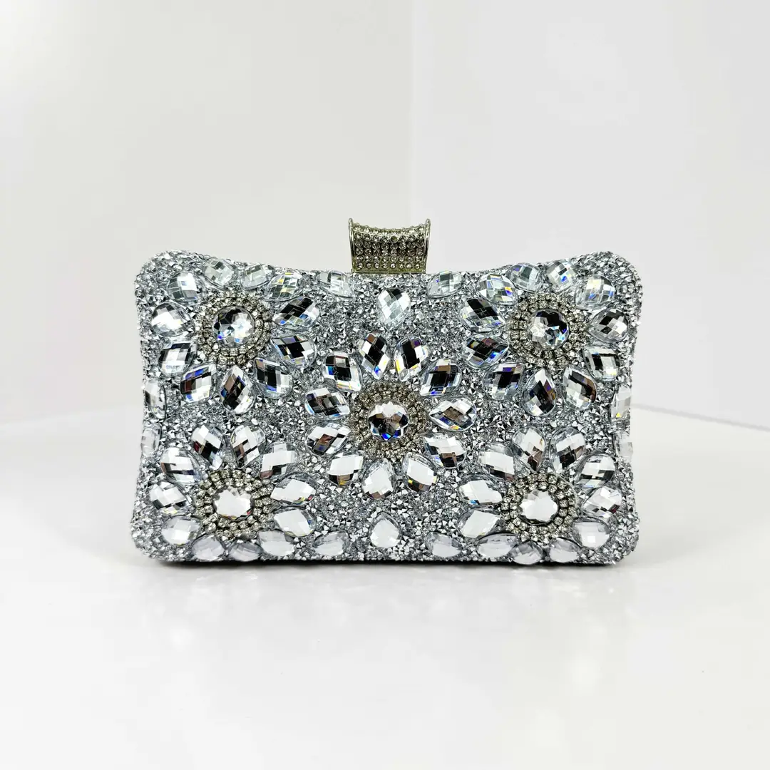 Vintage Gem Bag Black Double Sided Wedding Party Bag