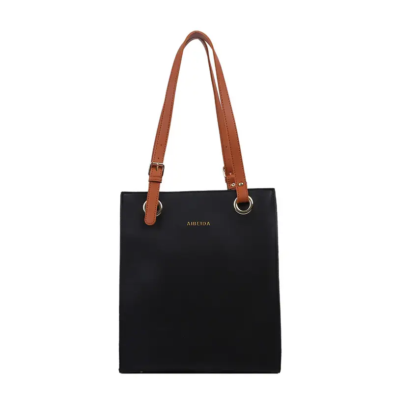 Black Korean Style Tote Bag for Daily Use