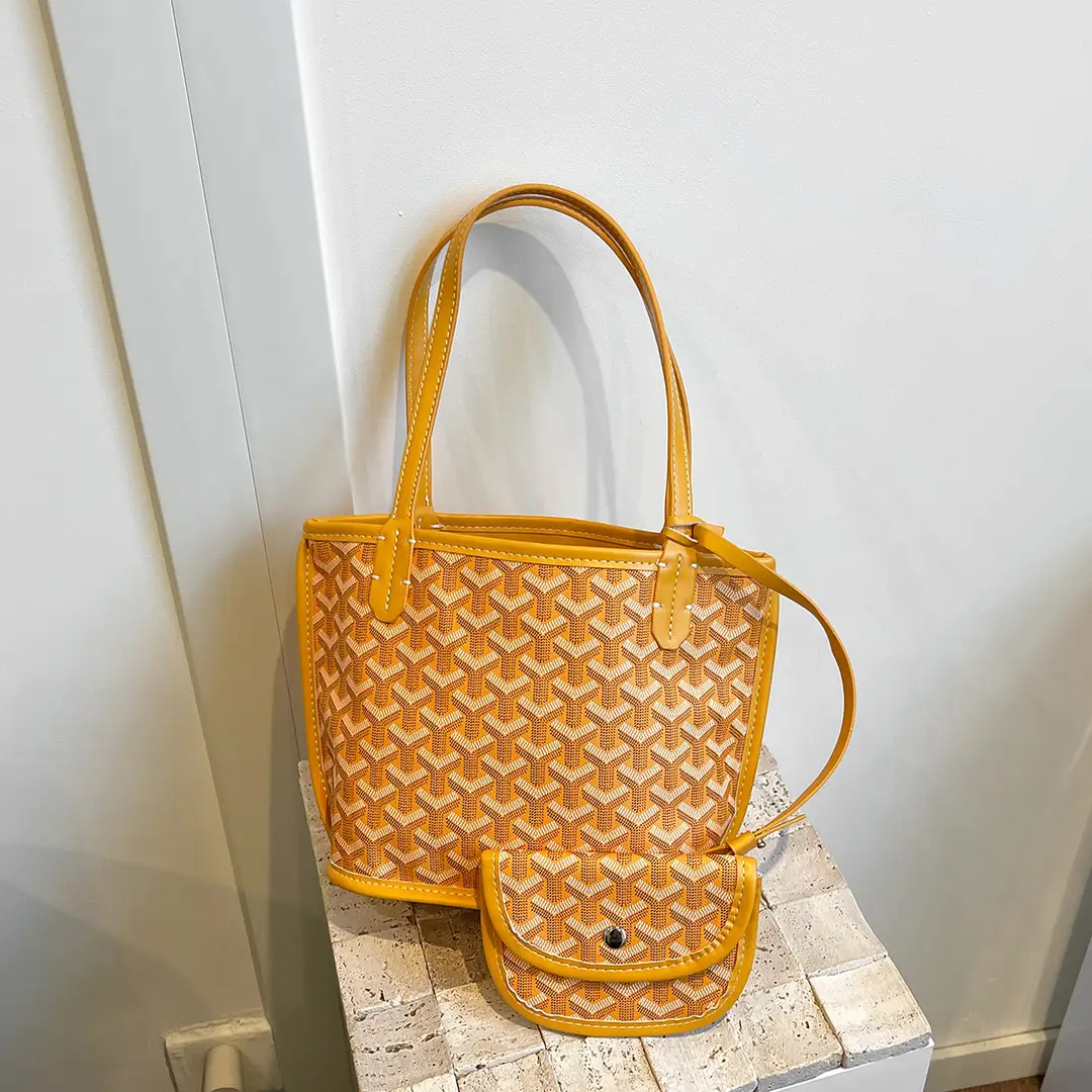 Cream Geometric Tote Bag for Women with Flap Closure