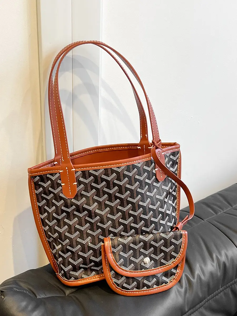 Cream Geometric Tote Bag for Women with Flap Closure