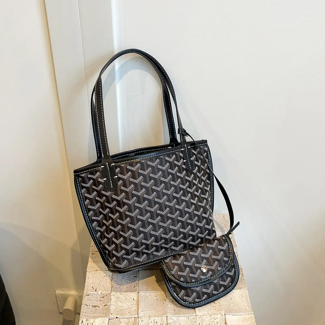 Cream Geometric Tote Bag for Women with Flap Closure