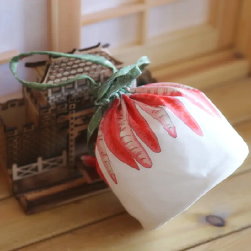 Red Floral Crane Handbag for Women