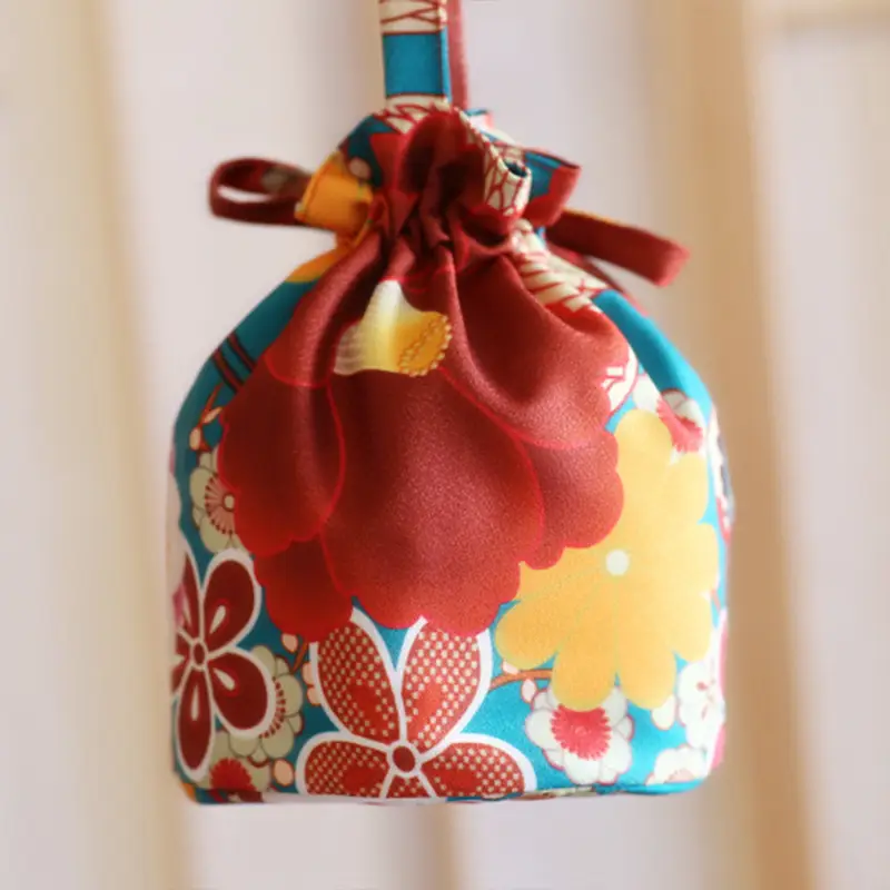 Red Floral Crane Handbag for Women