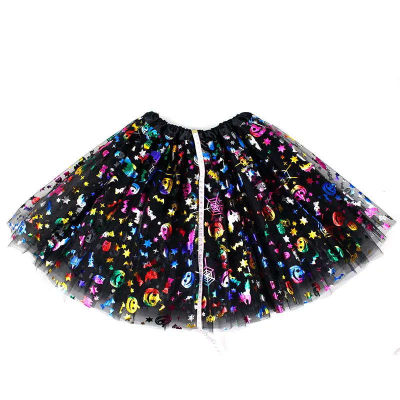 Halloween Adult Tutu Skirt Skull Pumpkin Large