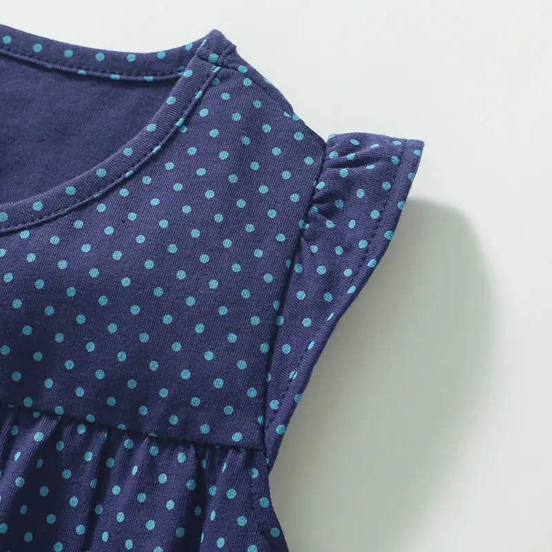 Cotton Girls Summer Dress with Duck Print